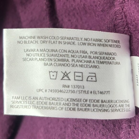 Eddie Bauer - Fleece Quarter 1/4 Zip Pull Over (Size: M) - Picture 5 of 6